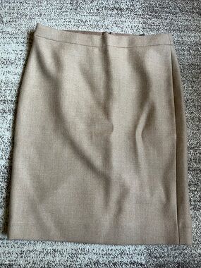 J. Crew Neutral Camel Pencil Skirt, wool, size 10